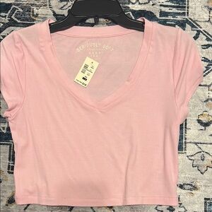 Pink V-Neck Women's Top